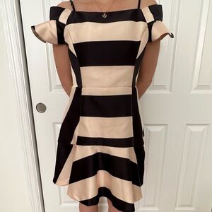 Gianni Bini Black and Cream Dress